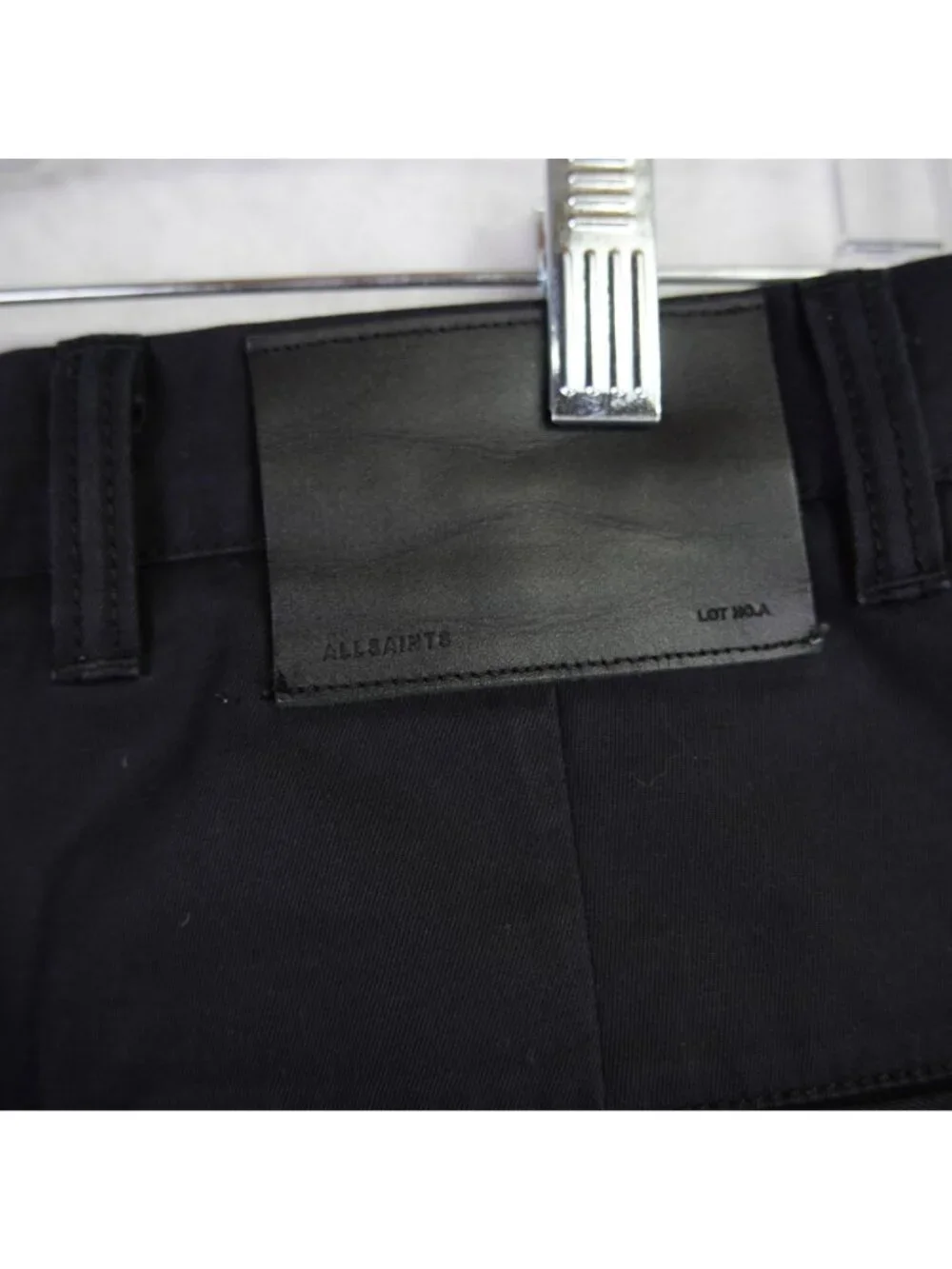 AllSaints Mens Black Flat Front Slim Fit Chino Pants Size W30 x L30 Preppy EUC